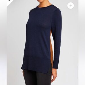 Santorelli Tori Color Block Knit Sweater S